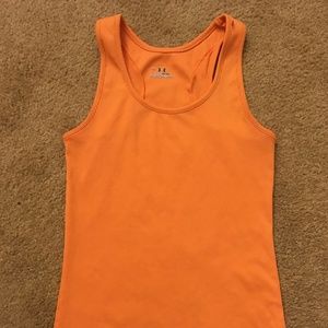 Under Armour HeatGear orange tank top, like new